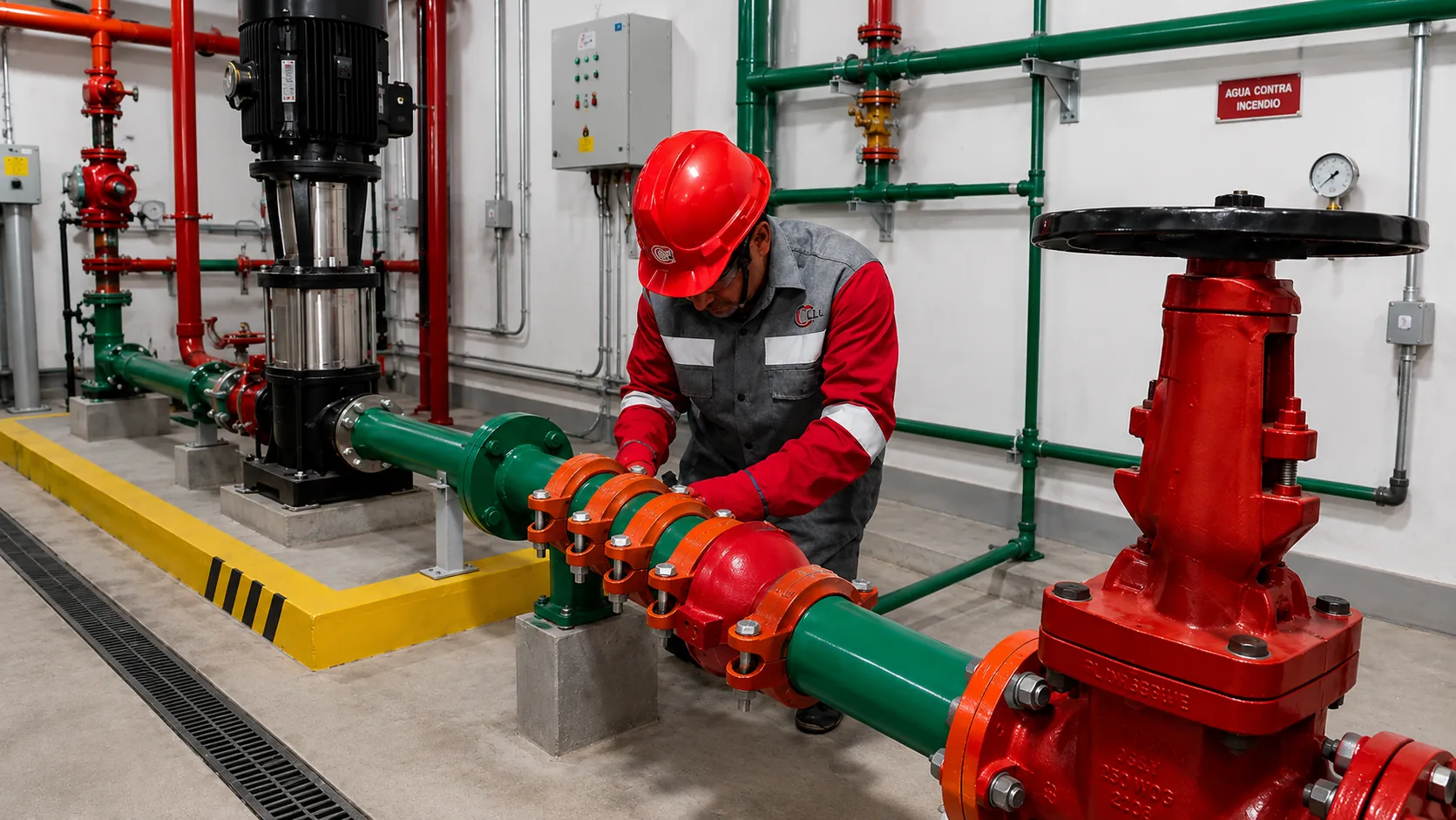 Sistema contra incendios industrial
